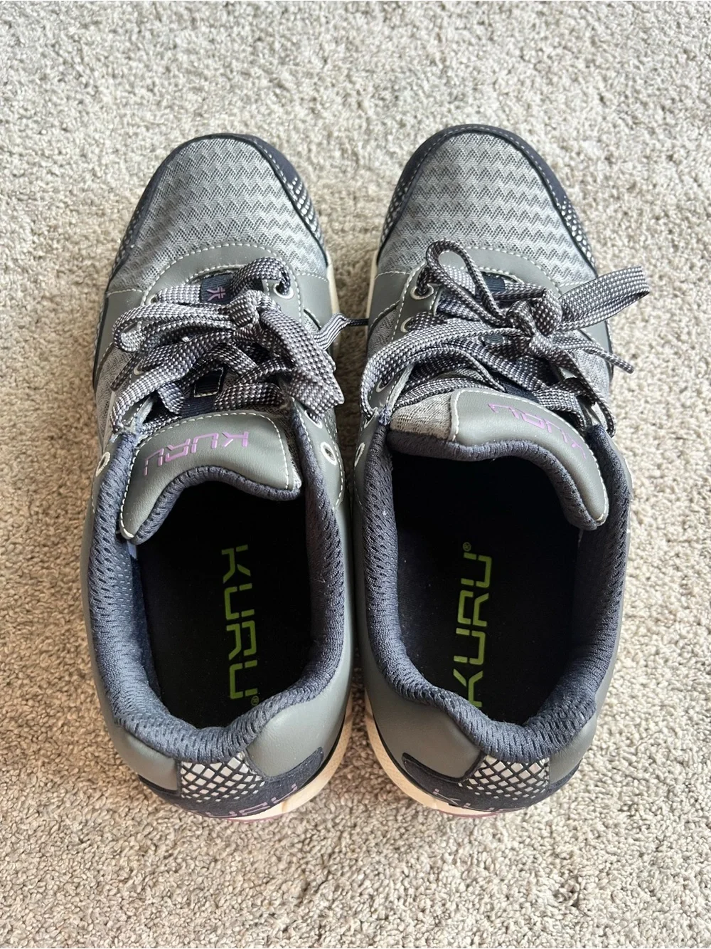 Kuru Quantum 2.0 Women’s Size 10 Wide Gray Purple Slate Running Shoes Sneakers